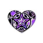 Purple Star Rubber Coaster (Heart)