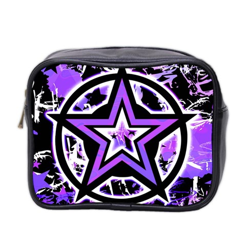 Purple Star Mini Toiletries Bag (Two Sides) from ZippyPress Front