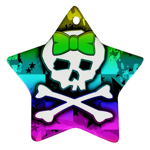 Rainbow Skull Ornament (Star) from ZippyPress Front