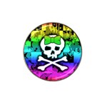Rainbow Skull Hat Clip Ball Marker (4 pack)