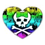 Rainbow Skull Mousepad (Heart)