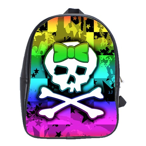 Rainbow Skull School Bag (Large) from ZippyPress Front