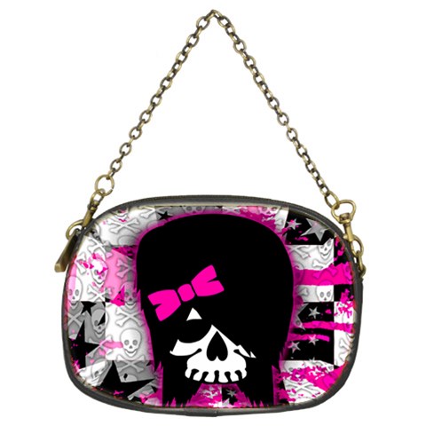 Scene Kid Girl Skull Chain Purse (Two Sides) from ZippyPress Front