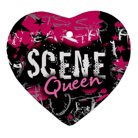 Scene Queen Ornament (Heart) from ZippyPress Front