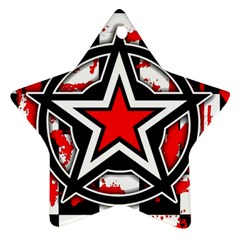 Star Checkerboard Splatter Star Ornament (Two Sides) from ZippyPress Back