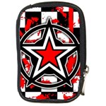 Star Checkerboard Splatter Compact Camera Leather Case