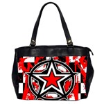 Star Checkerboard Splatter Oversize Office Handbag (Two Sides)