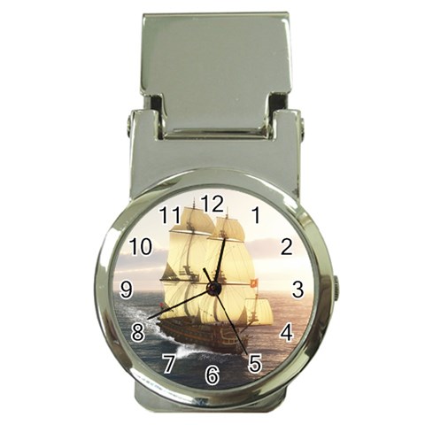 French Warship Money Clip with Watch from ZippyPress Front