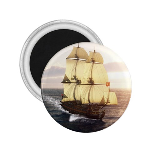 French Warship 2.25  Button Magnet from ZippyPress Front