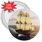 French Warship 3  Button (100 pack)