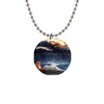 Stormy Twilight  Button Necklace