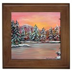  Jane s Winter Sunset   by Ave Hurley of ArtRevu ~ Framed Tile