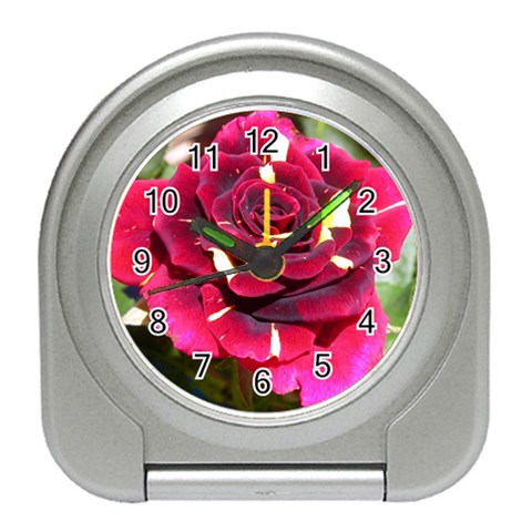 Rose 1 Travel Alarm Clock from ZippyPress Front