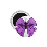 Purple Awareness Butterfly 1.75  Button Magnet