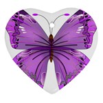 Purple Awareness Butterfly Heart Ornament