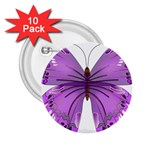 Purple Awareness Butterfly 2.25  Button (10 pack)