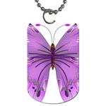 Purple Awareness Butterfly Dog Tag (Two-sided) 