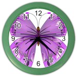 Purple Awareness Butterfly Wall Clock (Color)