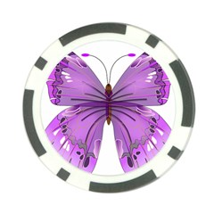 Purple Awareness Butterfly Poker Chip from ZippyPress Front