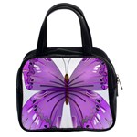 Purple Awareness Butterfly Classic Handbag (Two Sides)