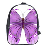 Purple Awareness Butterfly School Bag (Large)