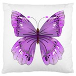 Purple Awareness Butterfly Large Cushion Case (Two Sided) 
