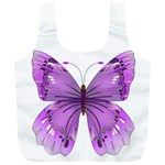 Purple Awareness Butterfly Reusable Bag (XL)