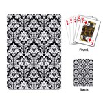 White On Black Damask Playing Cards Single Design