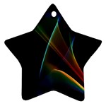 Abstract Rainbow Lily, Colorful Mystical Flower  Star Ornament