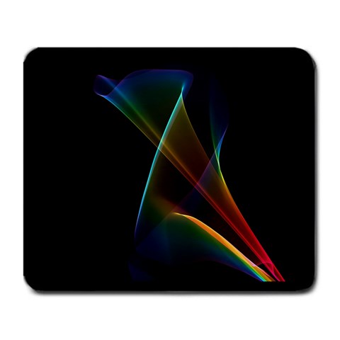 Abstract Rainbow Lily, Colorful Mystical Flower  Large Mouse Pad (Rectangle) from ZippyPress Front