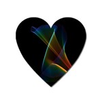 Abstract Rainbow Lily, Colorful Mystical Flower  Magnet (Heart)
