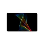 Abstract Rainbow Lily, Colorful Mystical Flower  Magnet (Name Card)