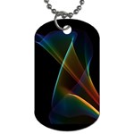 Abstract Rainbow Lily, Colorful Mystical Flower  Dog Tag (One Sided)
