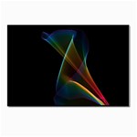Abstract Rainbow Lily, Colorful Mystical Flower  Postcard 4 x 6  (10 Pack)