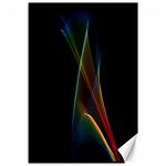 Abstract Rainbow Lily, Colorful Mystical Flower  Canvas 12  x 18  (Unframed)