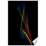 Abstract Rainbow Lily, Colorful Mystical Flower  Canvas 24  x 36  (Unframed)