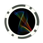 Abstract Rainbow Lily, Colorful Mystical Flower  Poker Chip
