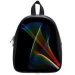 Abstract Rainbow Lily, Colorful Mystical Flower  School Bag (Small)