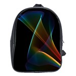 Abstract Rainbow Lily, Colorful Mystical Flower  School Bag (XL)