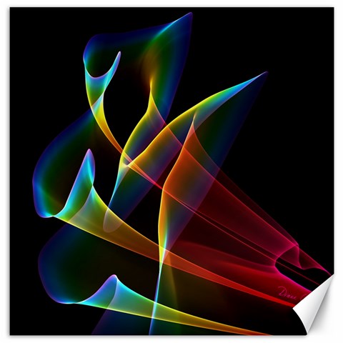 Peacock Symphony, Abstract Rainbow Music Canvas 16  x 16  (Unframed) from ZippyPress 15.2 x15.41  Canvas - 1