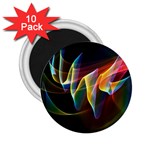 Northern Lights, Abstract Rainbow Aurora 2.25  Button Magnet (10 pack)