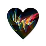 Northern Lights, Abstract Rainbow Aurora Magnet (Heart)
