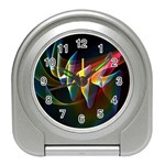 Northern Lights, Abstract Rainbow Aurora Desk Alarm Clock