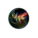 Northern Lights, Abstract Rainbow Aurora Golf Ball Marker 4 Pack (for Hat Clip)