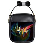 Northern Lights, Abstract Rainbow Aurora Girl s Sling Bag