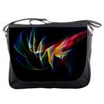 Northern Lights, Abstract Rainbow Aurora Messenger Bag
