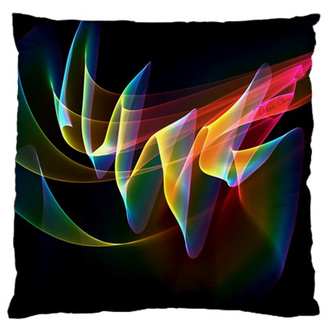 Northern Lights, Abstract Rainbow Aurora Large Cushion Case (Two Sided)  from ZippyPress Front