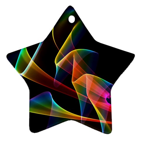 Crystal Rainbow, Abstract Winds Of Love  Star Ornament (Two Sides) from ZippyPress Front