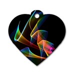 Crystal Rainbow, Abstract Winds Of Love  Dog Tag Heart (Two Sided)