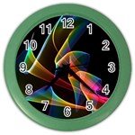 Crystal Rainbow, Abstract Winds Of Love  Wall Clock (Color)